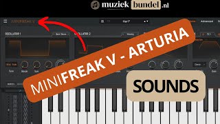 Hoe klinkt de Arturia MiniFreak V ONLY SOUNDS  NO TALKING Incl Soundlist [upl. by Lodge]