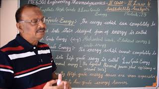 High grade and Low grade Energy  M 29  Engineering Thermodynamics in Tamil [upl. by Hanad]