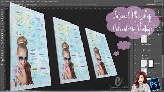 Tutorial Photoshop Calendario vintage en papel mágnetico printable [upl. by Aij223]