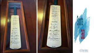 Bat Signed By Legends Like Miandad Sobers Gavaskar Richards amp Other Greats Is A Rare Collection [upl. by Eadrahs]