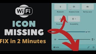 Fix WiFi Icon Not Showing Problem on Windows 1110  2024 FIX [upl. by Glyn]