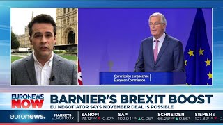 Barniers Brexit Boost EU negotiator says November deal is possible [upl. by Hildebrandt]