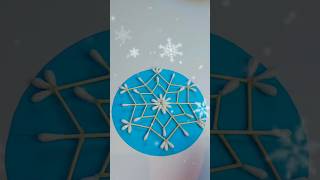 Lets make a snowflake ❄️ diy craft snow christmas christmasdecor homemade [upl. by Eineeuq26]