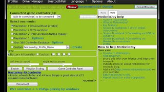 Como configurar motioninjoy control ps3bluetooth [upl. by Drawdesemaj]
