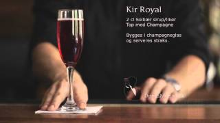 BarGeardk  Kir Royal  Velkomst cocktail [upl. by Anailuj]