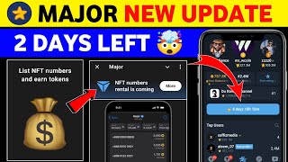 Major NFT Numbers Rental is coming  Major airdrop listing date  Major new update today  Major NFT [upl. by Signe]