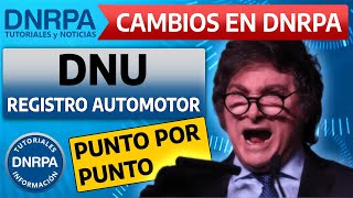 🔴 DNU Registro Automotor  Cambios en el Registro Automotor ✅ 2024 [upl. by Norac]