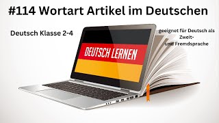 Wortart Artikel im Deutschen Homeschooling Onlineunterricht [upl. by Kaete316]