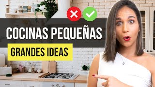 ✅ Haz Esto en COCINAS PEQUEÑAS 🔥 20 Tips para que una cocina pequeña parezca más grande y elegante [upl. by Arley]