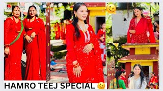 TEEJ SPECIAL maa pane kina HAMI 3 BAINI naacho herna gayanau ta🤔  Vlog \\ TEEJ vlog [upl. by Arola801]