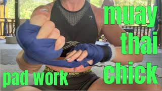 Muay Thai Chick Morning Training Koh Tao [upl. by Braswell]