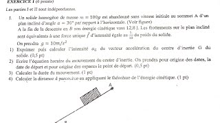 exercice de Baccalauréat sur la seconde loi de Newton la technique incontournable [upl. by Regine]