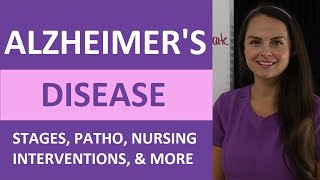 Alzheimers Disease Dementia Nursing Symptoms Treatment Stages Pathophysiology NCLEX [upl. by Chelsey873]