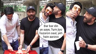 Sunny Deol Son Karan Deol 31st Birthday Celebration  VELLE Movie  Deol Family [upl. by Alvy]