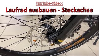 Vorderrad ausbauen  Steckachse Fahrrad [upl. by Atinreb]