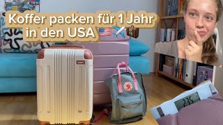 Koffer packen für mein Auslandsjahr 🧳 🇺🇸✈️ USA 2425 [upl. by Alaecim]