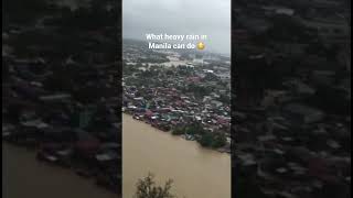 Heavy rain in Manila 😳 shorts travel philippines manila rainstorm flood severeweather [upl. by Rodrick]