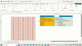 Varianza desviación estándar y coeficiente de variación en Excel [upl. by Umont]