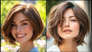 Layered Bob Haircut ldeas2024Trendy Styles for a Modern Look [upl. by Anayrb]