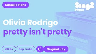 Olivia Rodrigo  pretty isnt pretty Karaoke Piano [upl. by Wendi]