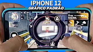 IPHONE 12 NO FREE FIRE GRÁFICO PADRÃO EM 2024 [upl. by Hodess159]