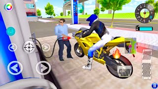 Super Bike Come To Gas Station For Parking  3d Driving Class android game  Car Game cargame [upl. by Merrow797]