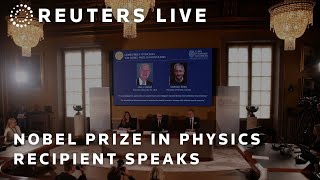 LIVE Recipient of Nobel Prize in Physics holds news conference [upl. by Nibla353]