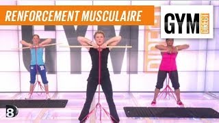 Cours gym  renfort musculaire 12  Avec bâton amp élastiques [upl. by Damal]