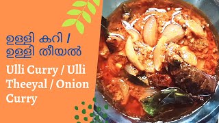 ഉള്ളി കറി  ഉള്ളി തീയൽ  Ulli Curry  Ulli Theeyal  Onion Curry  Ulli Theeyal Kerala Style [upl. by Salguod]