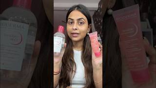 How i double cleanse my skin  best skincare for acne prone and sensitive skin  Bioderma [upl. by Weatherby]