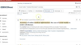 Searching EBSCOhost at Seton Hill University [upl. by Quinlan]