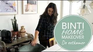 EETKAMER STYLING amp EETTAFEL WIT VERVEN  MAKE OVER VLOG [upl. by Pollerd]