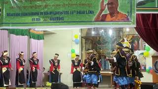 Tibetan traditional dance by STS Darjeeling staff [upl. by Winograd]