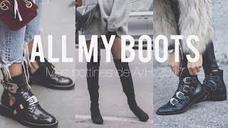 ALL MY BOOTS  Mes bottines de lautomnehiver 2017 [upl. by Woermer]