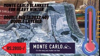 Monte Carlo Blankets For Heavy Winters With Double Bed Size And Double Ply [upl. by Cavill503]