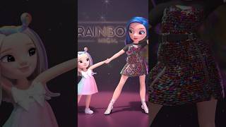 Amaya and Little Sister Opal’s Talent Show Dance 🌈💃 Rainbow High shorts [upl. by Ynattirb]