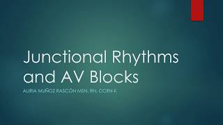 ECG Perfusion Junctional Rhythms [upl. by Stefa]