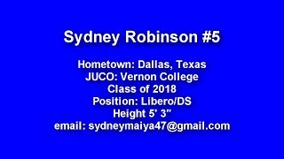 Sydney Robinson Vernon College Libero Class of 2018 • Game Action 2017 Season [upl. by Eimmaj10]