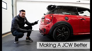 Mini jcw F56 on the Perfect Stance set  Eibach springs Motech Performance [upl. by Ahsa670]