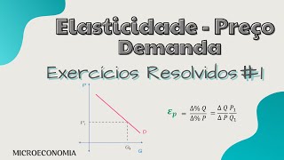 Elastidade Preço da Demanda  Exercícios Resolvidos 1 [upl. by Guenna]