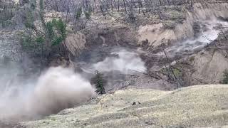 Chilcotin River Now Raging Through Landslide [upl. by Aizirtap]