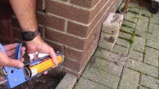 Mortar Repair 1 Hour  Easy Tuckpointing Repointing Caulk Stops Water [upl. by O'Carroll]