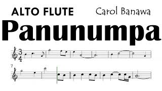 Panunumpa ALTO FLUTE Sheet Music Backing Track Partitura Carol Banawa [upl. by Heyward972]