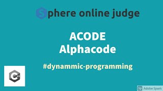 SPOJ  ACODE Alphacode problem  Dynamic programming  Explanation with the help of example🔥🔥 [upl. by Teressa]