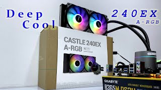 Deep Cool Castle 240EX ARGB Unbox install amp test [upl. by Suirrad]