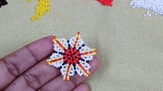 Seed beads flower for Gadi Malajeko moti flowerThakorji Shringar [upl. by Fink]