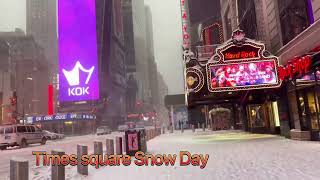 snow snowfall timessquare4k newyorkcity dance travel trending viralvideo video 4k tiktok [upl. by Asirral]