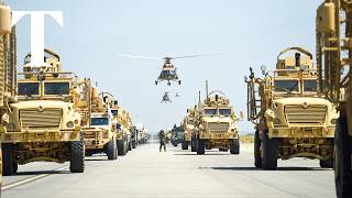 Taliban parade US military equipment on anniversary of evacuation [upl. by Mendelsohn]