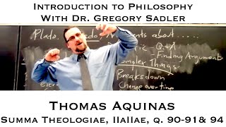 Thomas Aquinas Summa Theologiae Prima Secundae q 9091 and 94  Introduction to Philosophy [upl. by Cindee725]