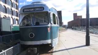 MBTA 1951 Pullman Standard picture window PCC trolley 3303 [upl. by Artaed]